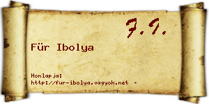 Für Ibolya névjegykártya