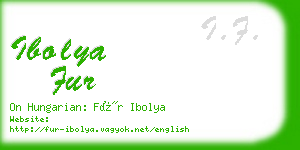 ibolya fur business card